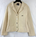 Arber Strickmodern Jacket 36 Boiled Wool Blazer *FlawRead