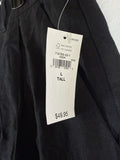 Gap 365 High Rise Linen Blend Shorts Large Tall Women Black New NWT