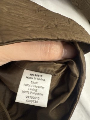 Coldwater Creek Jacket Small Brown Blazer 1 Button Lightweight Womens NEW