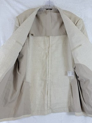 Tasso Elba 100% Linen Jacket Tan XL Mens Beige Blazer