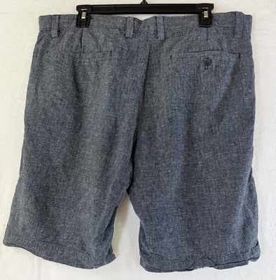 Banana Republic Linen Blend Shorts 36 Mens Blue 11”