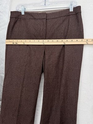 Talbots Wool Pants 6 Petite Straight Leg Burgundy Fabric Made In Italy