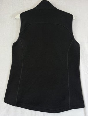 Orvis Sweater Fleece Vest Medium Womens Black Full Zip