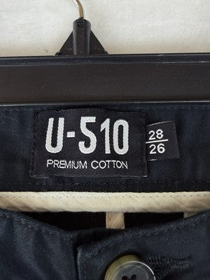 Under 510 Pants 28x26 Black Chino Khaki Slim Fit Mens Premium Cotton New NWT