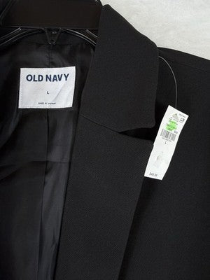 Old Navy Blazer Women Large Black Jacket Classic Stretch New NWT