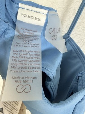 Calia Swim Top Small Bikini Tranquil Blue Tie Back Womens Swimwear New NWT