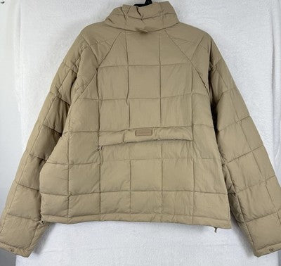 Halfdays Nellie Packable Puffer Jacket XL Womens Chai Beige Tan New