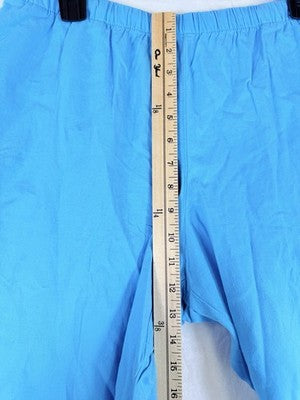 Gap Linen Pants Medium Womens Blue Linen Blend Easy Pull On Wide Hem New NWT