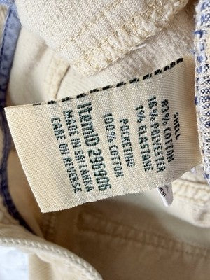 LL Bean Corduroy Pants Womens 8 Favorite Fit Beige Tan Straight Leg
