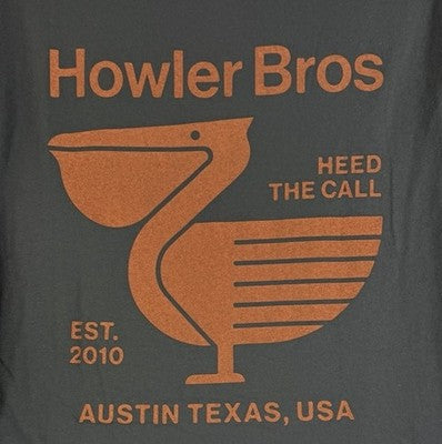 Howler Brothers Medium T Shirt Pocket Tee Pelican Postage Antique Black Gray New