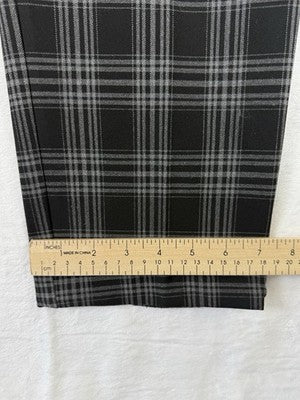 Ann Taylor Loft The Devin Slim Pants 10 Black Gray Plaid Womens