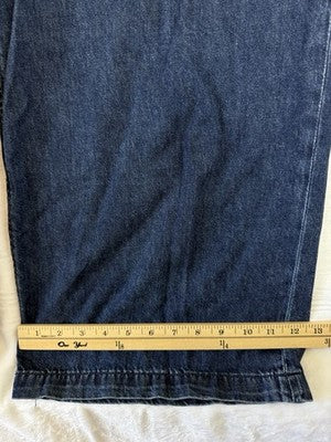Gap Womens Jeans 16 365 High Rise UltraSoft Pleated Denim Trousers Dark Blue New