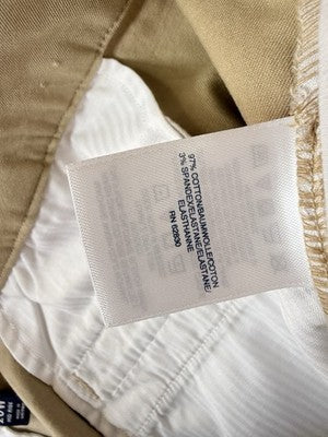 Lands End Shorts 20w Chino Mid Rise Tan Beige 10” Plus Size Womens