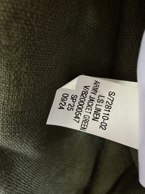 Gap 100% Linen Shirt Men Large Long Sleeve Button Up Down Green New NWT