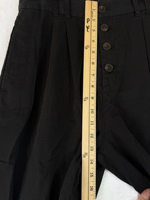 Gap X Doen Pants 8 High Rise Pleated Trousers Black Wide Leg Womens New NWT