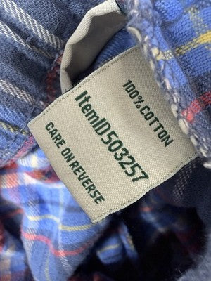 LL Bean Flannel Pajama Pants XS Petite Blue Purple Womens PJ Sleep