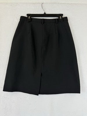 Gap Pencil Skirt 0 Womens Black Wool Stretch Knee Length