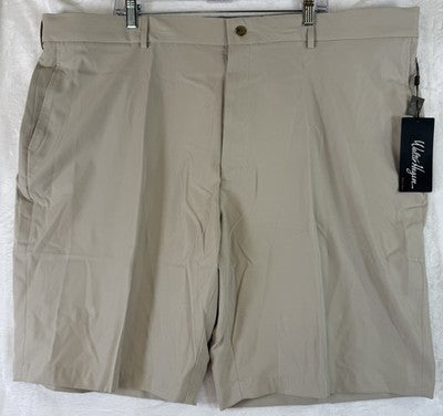 Walter Hagen Golf Shorts 48 Tan Beige Flat Front 10” Mens New NWT