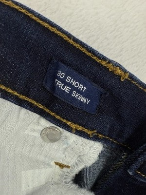 Gap True Skinny Jeans 30 Short Womens Dark Blue Rinse Denim