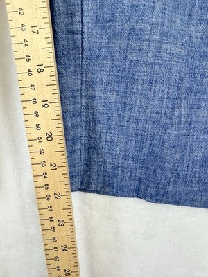 Lands End Chambray Crop Pants 16 Petite Blue Womens 16P 100% Cotton