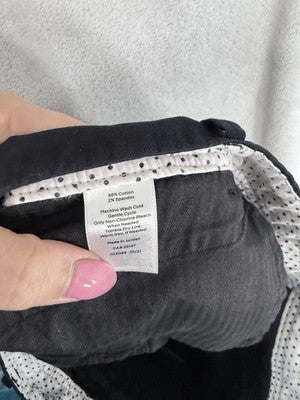 Talbots Perfect Shorts 12 Petite 12P Black Chino Cotton Stretch Womens