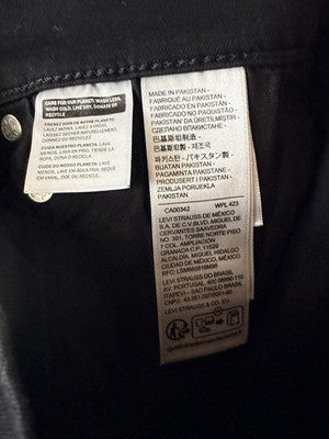 Levis 724 High Rise Slim Straight 28 Womens Black 28x32 Levi’s New NWT