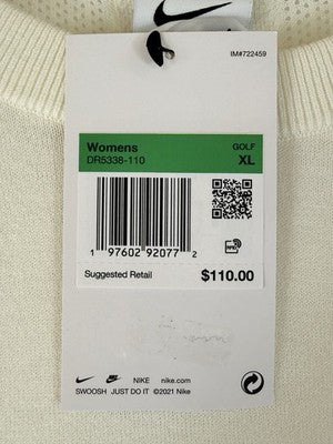 Nike Tour Womens Golf Sweater XL Ivory Top Long Sleeve New NWT
