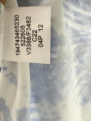 Lands End Tankini Top 12 Underwire Square Neck Rash Guard Swim Lot Blue