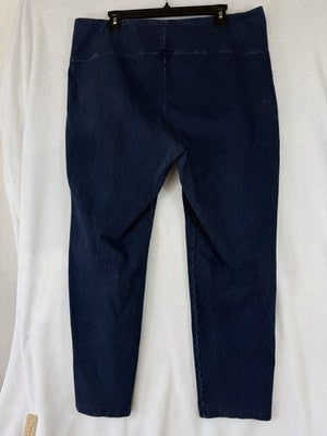 Women With Control Pants XL Pull On Navy Blue Prime Stretch Slimming