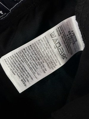 Gap Linen Blend Trousers 4 Petite Black High Rise Wide Leg 365 New NWT