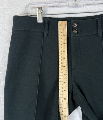 Anthropologie Pants Women 4 Cartonnier Green Seamed Mid Rise
