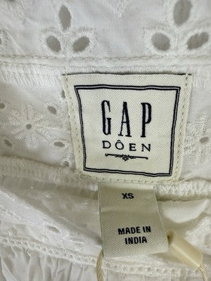 GAP x Doen Eyelet Top XS Womens Cotton Cottagecore Boho Sleeveless New NWT