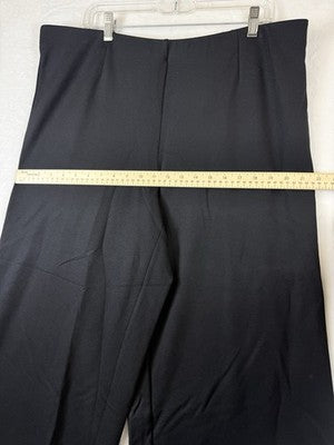 J Jill Wide Leg Ponte Crop Pants XL Black Knit Pull On Womens