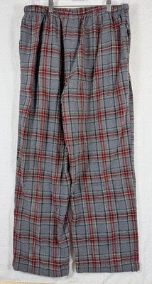 LL Bean Scotch Plaid Flannel Pajama Pants Medium Womens Gray PJ Sleep Cotton