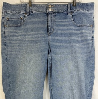American Eagle Artist Crop Jeans 20 Womens Blue