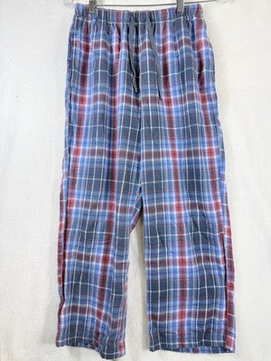 LL Bean Flannel Pajama Pants XS Petite Blue Purple Womens PJ Sleep