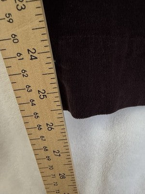 J Jill Corduroy Pants 14 Petite Burgundy Size Zip Womens