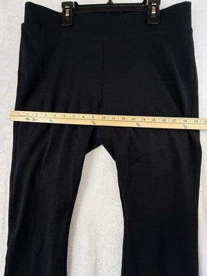 American Giant Knit Pants 14 Womens Black Pull On Straight Leg Made In USA