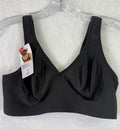 Hanes Bra Large Black Smooth Comfort Wire Free MHW796 Womens New NWT