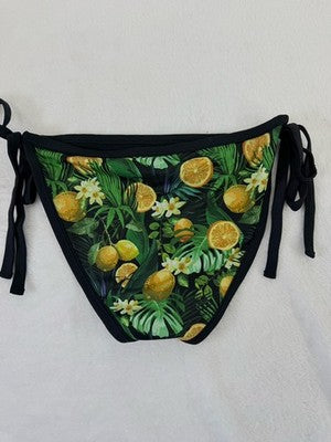 Venus Bikini Bottoms 10 Tie Side Back Fruit Print Womens Swimsuit Swim