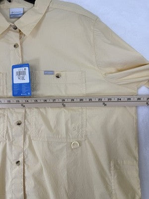 Columbia Shirt XXL Women Top Brea Falls Short Sleeve Fishing Button Up New
