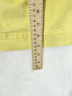 Gap Denim Mini Dress Large Womens Yellow V Neck Sleeveless New Neat