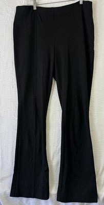 J Jill Barely Boot Cut Ponte Pants Medium Tall Womens Black Pull On Knit