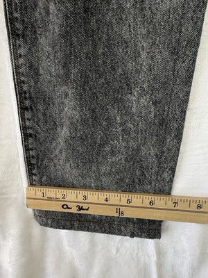 ASOS Collusion X005 Jeans 30 Womens Black Acid Wash Button Fly High Rise Denim