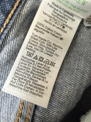 J Crew Slim Boyfriend Jeans 28 Blue Womens Straight Leg Button Fly 100% Cotton