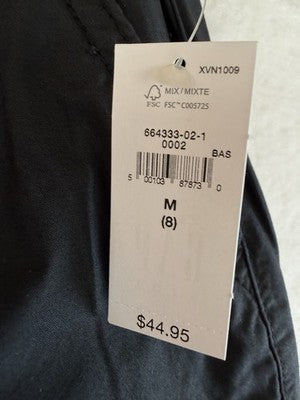 Gap Kids Cargo Parachute Pants Medium 8 Girls Black Pull On New NWT