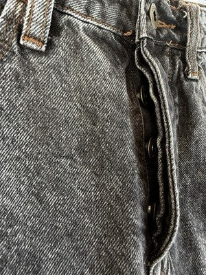 ASOS Collusion X005 Jeans 30 Womens Black Acid Wash Button Fly High Rise Denim