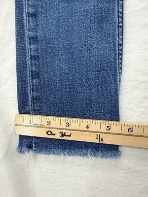 Gap Vintage Slim High Rise Jeans 25 0 Womens Blue Raw Hem Denim