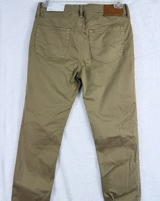 New American Eagle Flex Soft Twill Skinny Pants 30x34 Mens Tan Beige NWT