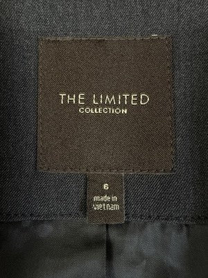 The Limited Blazer 6 Dark Gray Fitted Jacket 3 Button Womens